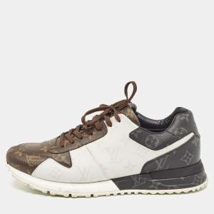 Louis Vuitton Brown/White Monogram Canvas Runaway Sneakers Size 42.5