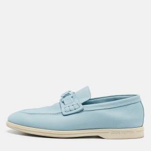 Louis Vuitton Blue Leather Estate Loafers Size 40