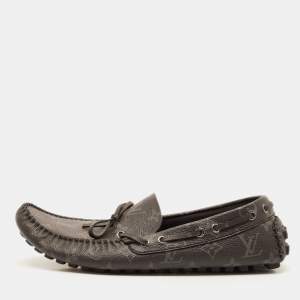 Louis Vuitton Black Monogram Canvas Arizona Slip On Loafers Size 43