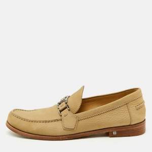Louis Vuitton Beige Nubuck Leather Major Slip On Loafers Size 42.5