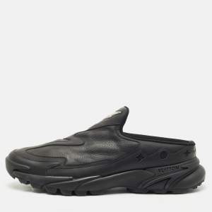 Louis Vuitton Black Leather LV Runner Tatic Sneaker Mules Size 45