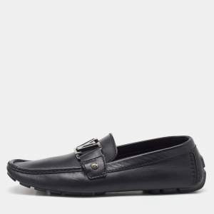 Louis Vuitton Black Leather Monte Carlo Loafers Size 40