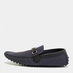 مملوكة مسبقًا حذاء لوفرز لوي فيتون هوكينهايم جلد نوباك أخضر مقاس 40.5