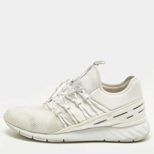 مملوكة مسبقًا Louis Vuitton Fastlane Size 42.5 White Fabric and Mesh Low Top Sneakers