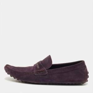 مملوكة مسبقًا Louis Vuitton Monte Carlo Size 40 Purple Suede Loafers