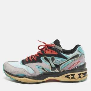 Pre Owned حذاء رياضي لويس فيتون lv تريل شبك وشمواه ملون منخفض القمة مقاس 41.5