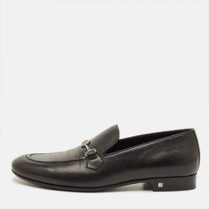 مملوكة مسبقًا Louis Vuitton LV Club Size 40 Black Leather Loafers