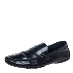 Louis Vuitton Black Leather Loafers Size 42.5