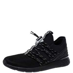 Louis Vuitton Black Mesh And Fabric Fastlane Lace Up Sneakers Size 44