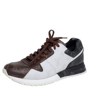 Pre Owned Louis Vuitton Tricolor Monogram Canvas Run Away Low Top Sneakers Size 41