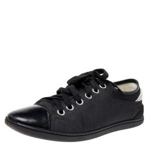 مملوكة مسبقًا حذاء رياضي لوي فيتون جلد وقماش دامييه أسود مقاس 39