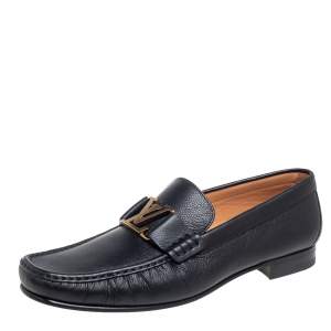 مملوكة مسبقًا Louis Vuitton Black Leather Major Loafers Size 43