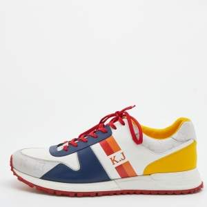 Louis Vuitton Multicolor Leather and Monogram Canvas Now Your Run Away Sneakers Size 44.5