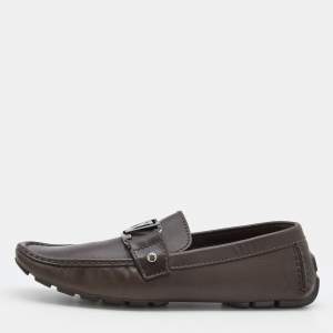 Louis Vuitton Brown Leather Monte Carlo Slip on Loafer Size 41