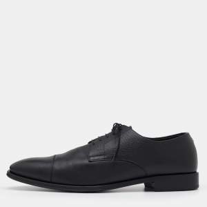 Louis Vuitton Black Leather Lace Up Derby Size 44