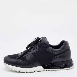 Louis Vuitton Black Mesh and Damier Graphite Canvas Runaway Sneakers Size 42