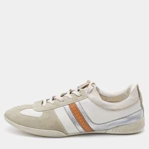 Louis Vuitton Tricolor Leather and Suede Low Top Sneakers Size 42.5