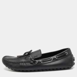 Louis Vuitton Black Leather Arizona Loafers Size 42.5