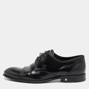 Louis Vuitton Black Leather Lace Up Derby Size 43
