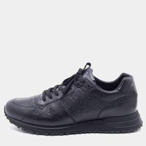 Louis Vuitton Black Leather Run Away Low Top Sneakers Size 42.5