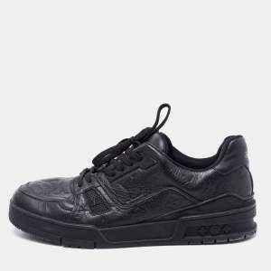 Louis Vuitton Black Leather Empreinte Low Top Sneakers Size 41