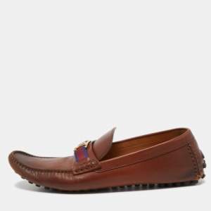 Louis Vuitton Two Tone Leather Major Loafers Size 43