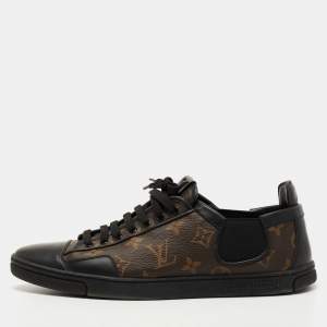 Louis Vuitton Brown Monogram Canvas and Leather Low Top Sneakers Size 42