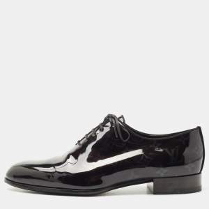 Louis vuitton Black Patent Leather Lace Up Oxfords Size 41.5