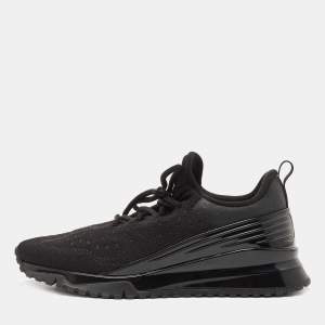 Louis Vuitton Black Knit Fabric V.N.R Sneakers Size 43.5