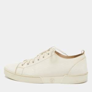 Louis Vuitton Cream Epi Leather Match Up Sneakers Size 43