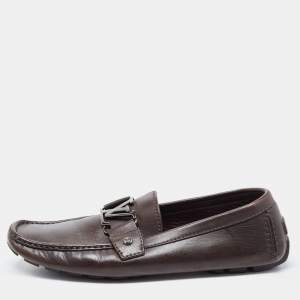 Louis Vuitton Brown Leather Monte Carlo Loafers Size 42