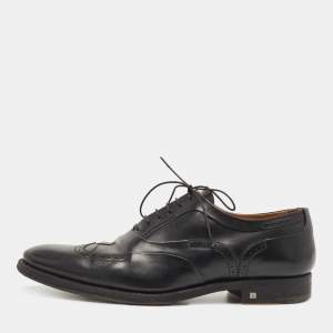 Louis Vuitton Black Leather Lace Up Oxfords Size 44