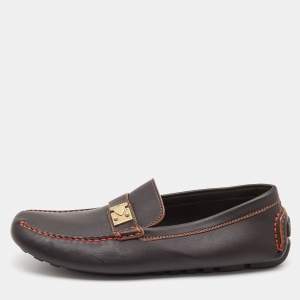 Louis Vuitton Brown Leather Lombok Loafers Size 45