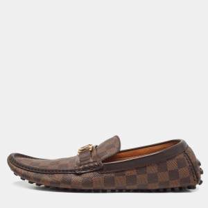 Louis Vuitton Brown Damier Canvas Hockenheim Loafers Size 45