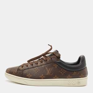 Louise Vuitton Brown Monogram Canvas Low Top Sneakers Size 40