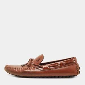 Louis Vuitton Brown Leather Arizona Loafers Size 43