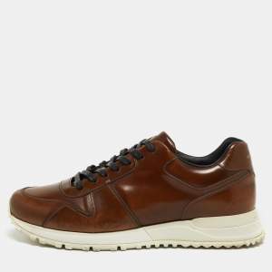 Louis Vuitton Brown Leather Low Top Sneakers Size 41
