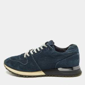 Louis Vuitton Navy Blue Denim Low Top Sneakers Size 43