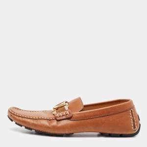 Louis Vuitton Brown Leather Monte Carlo Loafers Size 41