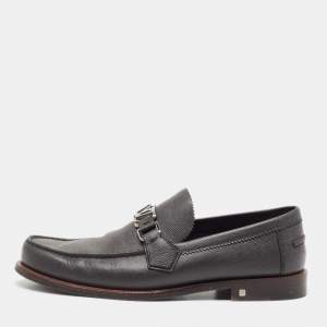 Louis Vuitton Black Leather Major Loafers Size 43