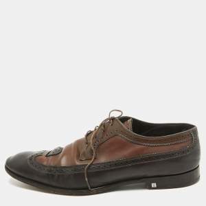 Louis Vuitton Tricolor Brogue Leather Lace Up Derby Size 44