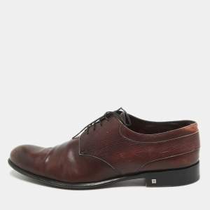 Louis Vuitton Burgundy Epi Leather and Leather Lace Up Derby Size 45