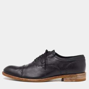 Louis Vuitton Black Leather Lace Up Oxford Size 43  