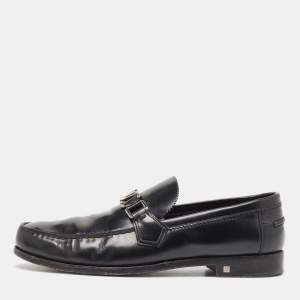 Louis Vuitton Black Leather Major Loafers Size 43