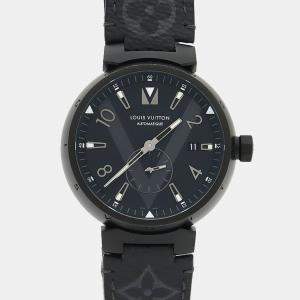 Pre Owned Louis Vuitton Tambour Q1D22 Automatic Stainless Steel Men's Wristwatch 41.5 mm