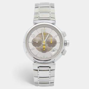 Louis Vuitton Champagne Stainless Steel Tambour  Q1142 Men's Wristwatch 41 mm