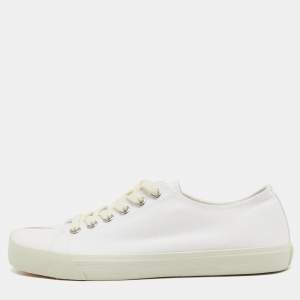 Pre Owned Maison Martin Margiela White Canvas Low Top Sneakers Size 41