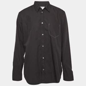 Maison Martin Margiela Black Contrast Seam Cotton Shirt XXL