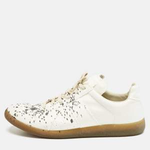 Maison Martin Margiela White/Black Canvas  Replica Sneakers Size 45