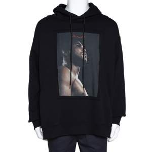 Marcelo Burlon Black Cotton Muhammad Ali Hoodie L